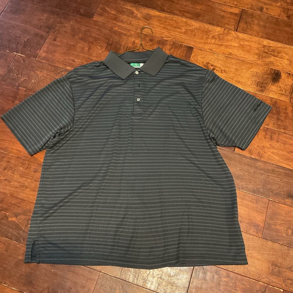 Men's Ben Hogan Gray Striped Polo Sz XXL